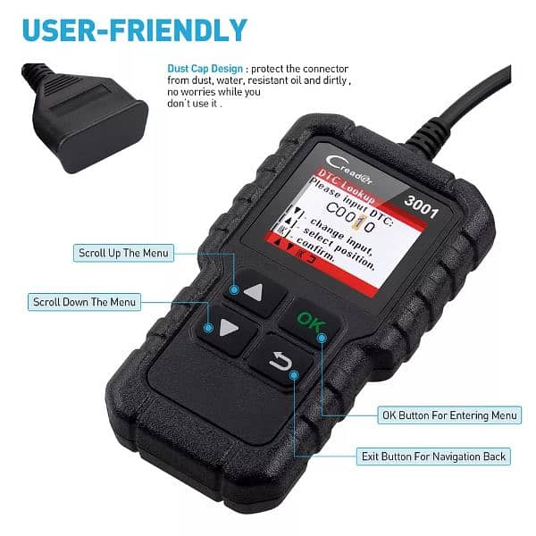 LAUNCH X431 CR3001 Car OBDII Scanner Check Engine Light 4