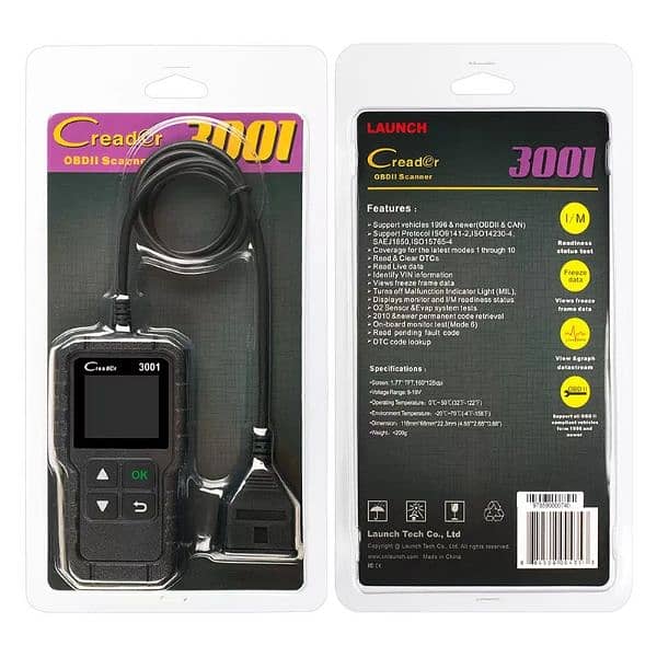 LAUNCH X431 CR3001 Car OBDII Scanner Check Engine Light 8