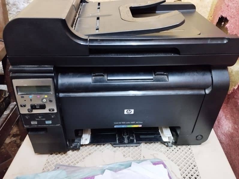 laser jet 100 colour printer, all in one printer, scanner, photocopy 0