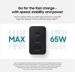 Samsung 3-Port Super Fast Charging, 1x USB-C 65W, 1x USB-C 25W, 1x USB