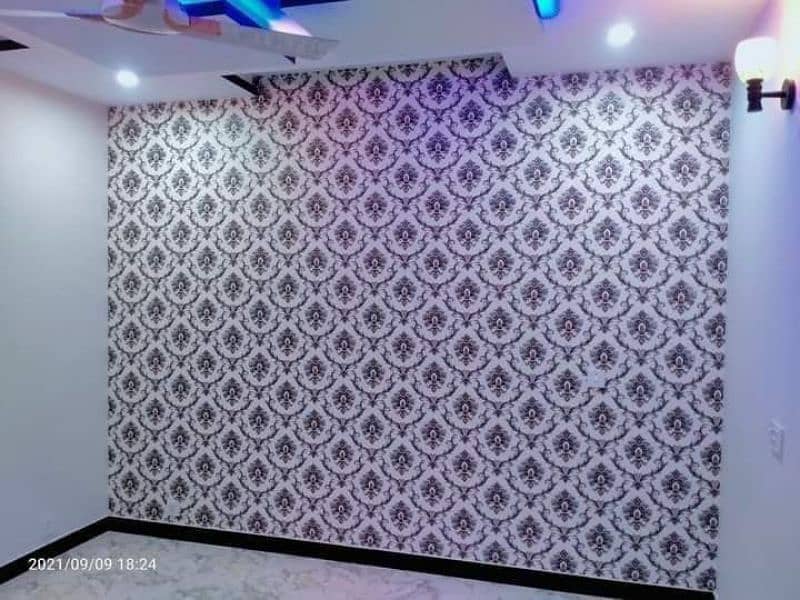 Pvc Wall panel. Wallpaper. Blinds. Wooden Pvc Floor sheet. Ceiling. 13