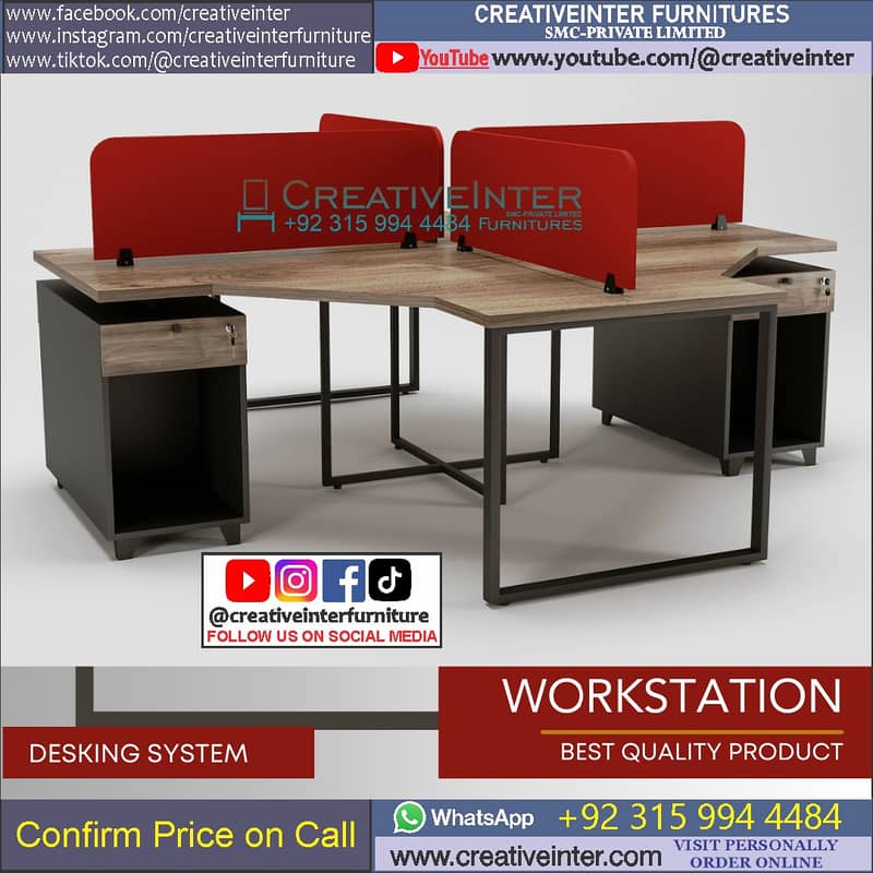 Study staff office Table workstation chair 13