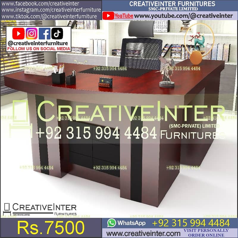 Office Executive CEo Table Polish Desk Manager Staff Furniture 1