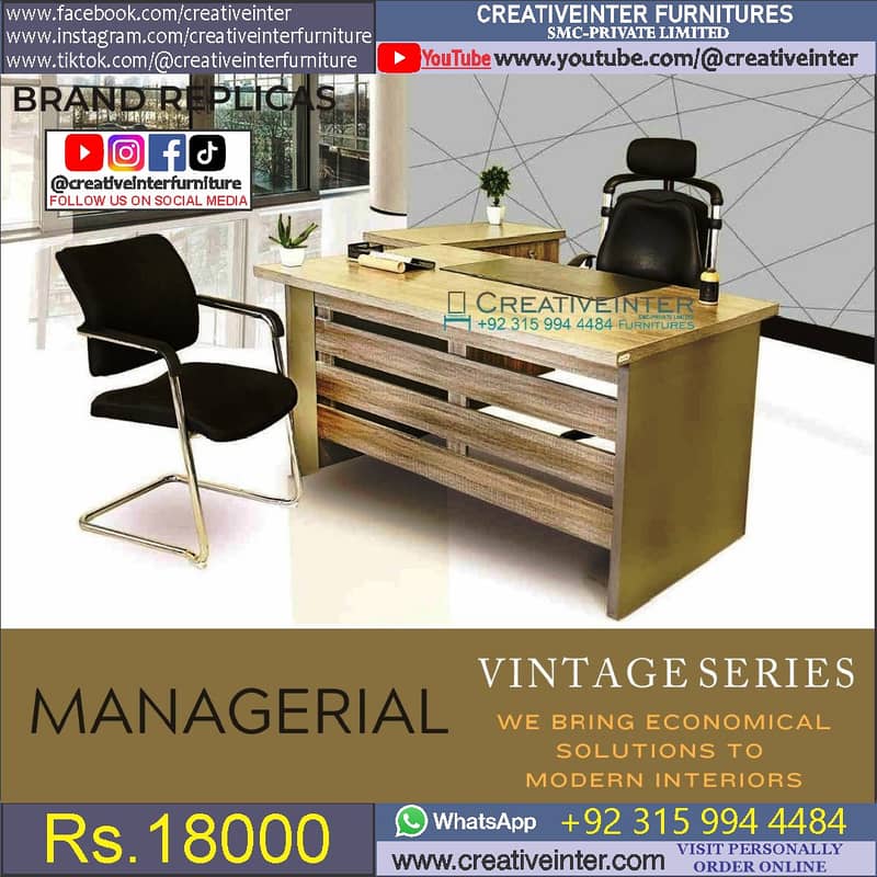Office Executive CEo Table Polish Desk Manager Staff Furniture 6