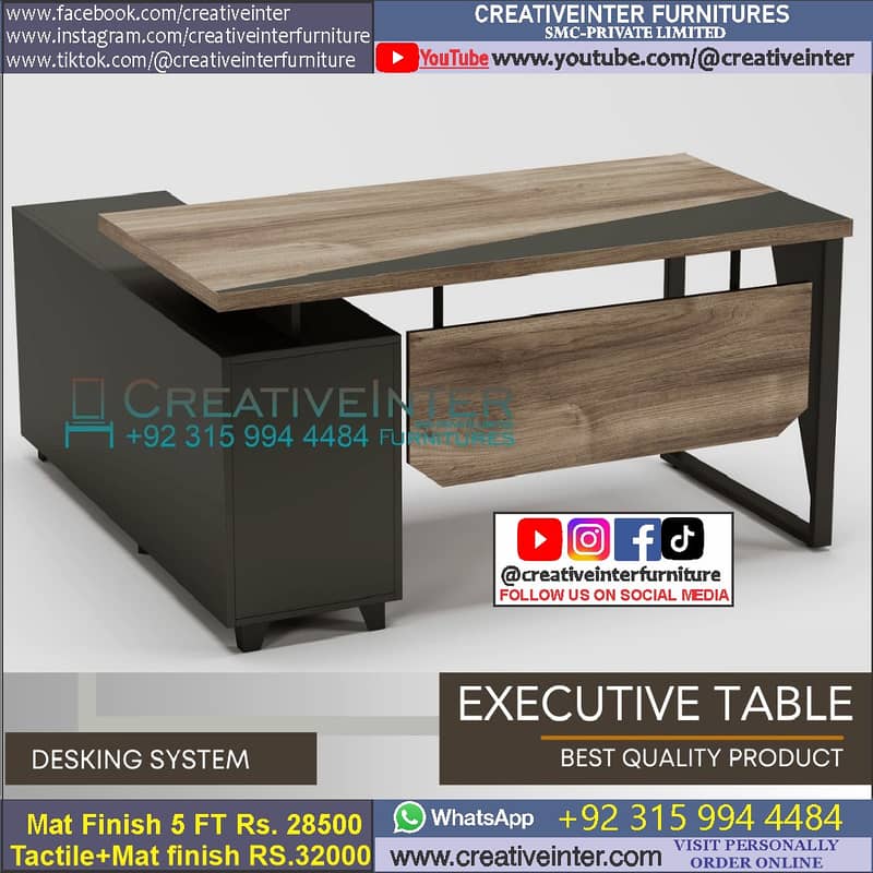 Office Executive CEo Table Polish Desk Manager Staff Furniture 12