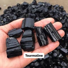 top quality black tourmaline raw stone 0