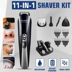 Kemei Beard & Hair Trimmer 11 in 1 Grooming Kit , Trimmer, Shaver