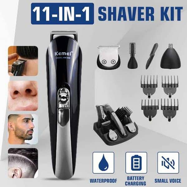 Kemei Beard & Hair Trimmer 11 in 1 Grooming Kit , Trimmer, Shaver 0