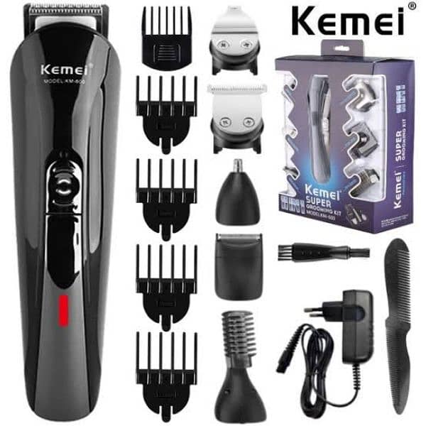 Kemei Beard & Hair Trimmer 11 in 1 Grooming Kit , Trimmer, Shaver 1