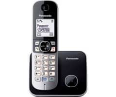 Panasonic Single Cordless Telephone, Black and Grey,