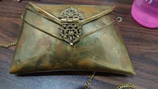 antique brass clutch