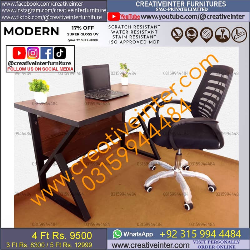 Office table Modern gaming desk chair workstation laptop study meeting 5