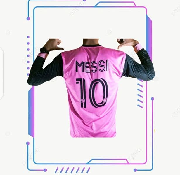 Messi Intermiami Club Football kit (Full sleeves T-Shirt + shorts) 2