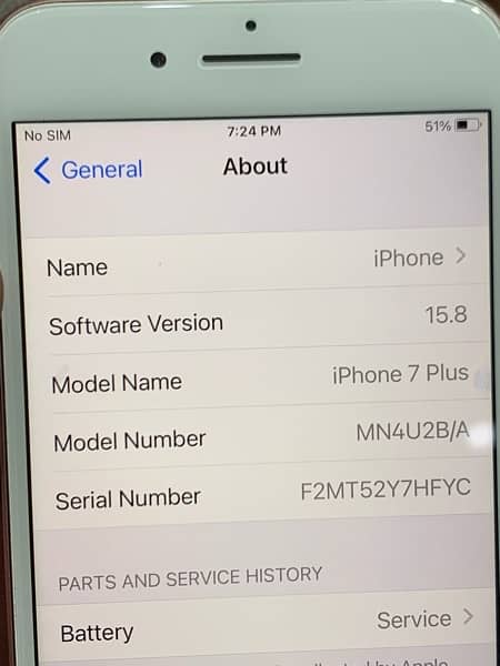 iPhone 7plus pta approved 128GB 5