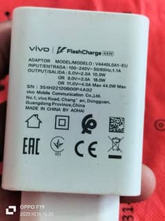 Vivo 44 wat flesh fast original box wala charger for Sall