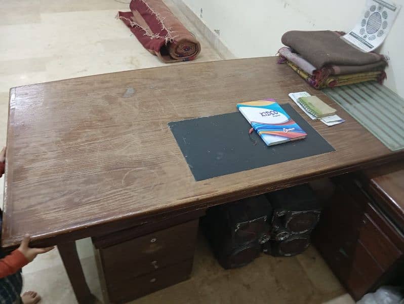 office table and chair 6 drawer 3in one table 2