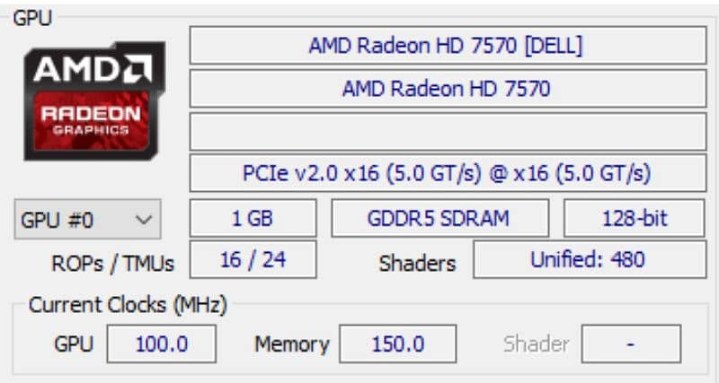 AMD Radeon HD 7570 1GB DDR5 Graphics Card 10/0 1