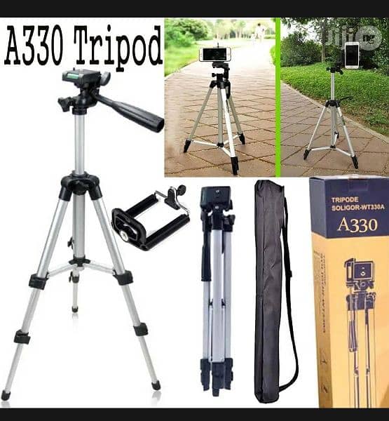 330 Big Tripod 5 Feet Mobile Stand For Mobile and Digital Camera V 1