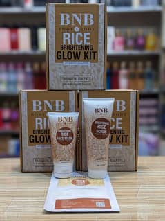 bnb rice glowing kit +rice kit +rice scrub +rice mask