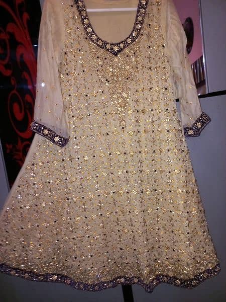 Bridal Dress in Golden and purple colour 0