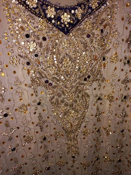 Bridal Dress in Golden and purple colour 5