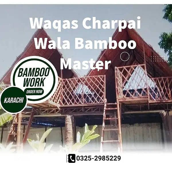 Jaffri walls/bamboo work/bamboo huts/animal shelter/parking shades 2