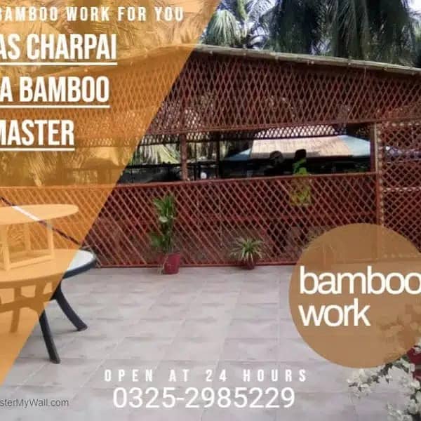 Jaffri walls/bamboo work/bamboo huts/animal shelter/parking shades 5
