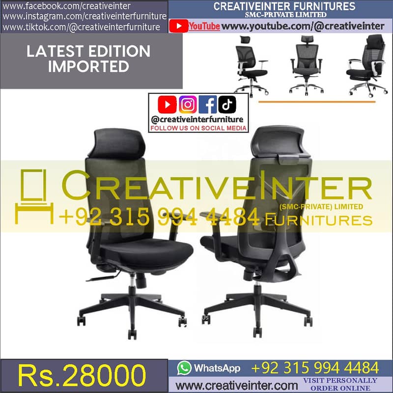Staff Office chair laptop computer chair sofa working desk Study table 4