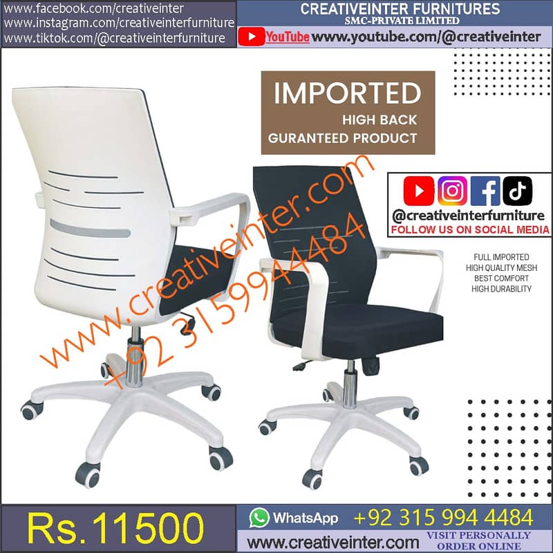 Staff Office chair laptop computer chair sofa working desk Study table 9