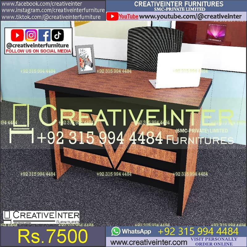 Office executive table chair Reception Front desk computer Manager 15