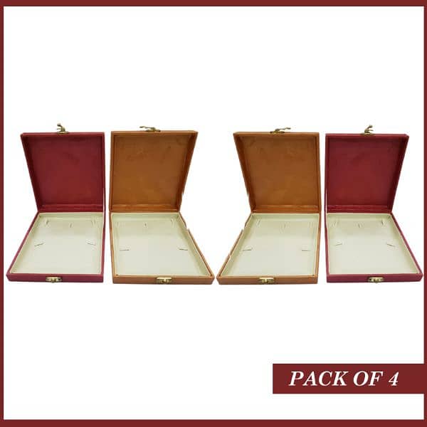 Pack Of 4 Jewelry Display Box Case Organizers With Flat Pads 6