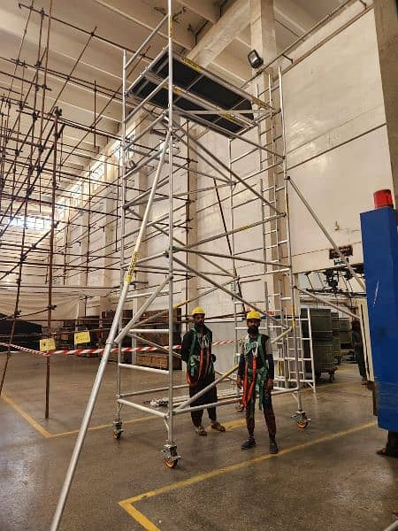 Aluminium Pak  Scaffolding Double Width Mobile Tower Fall Ceiling 7