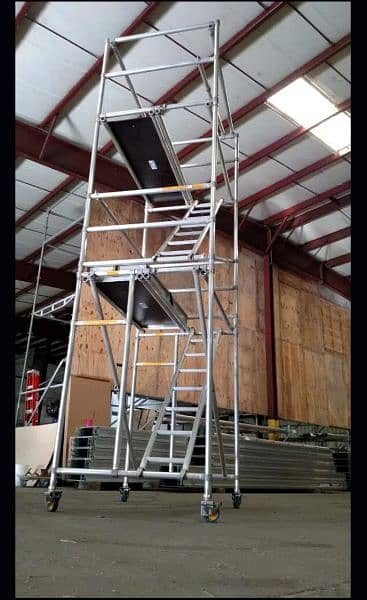 Aluminium Pak  Scaffolding Double Width Mobile Tower Fall Ceiling 18