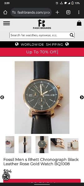 Fossil Rose gold watch 6