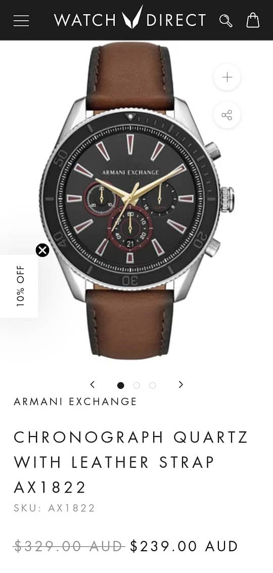 Armani Original Watch Brand New Packed 2