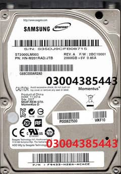 LAPTOP HDD SAMSUNG BY SEAGATE 2TB FRO LAPTOP