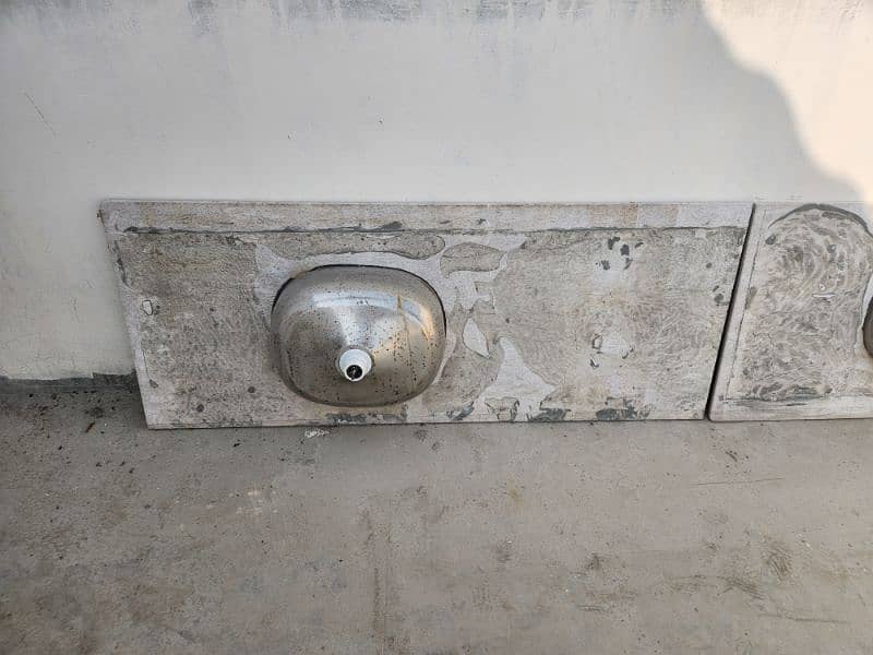 kitchen marble with sink never used 2