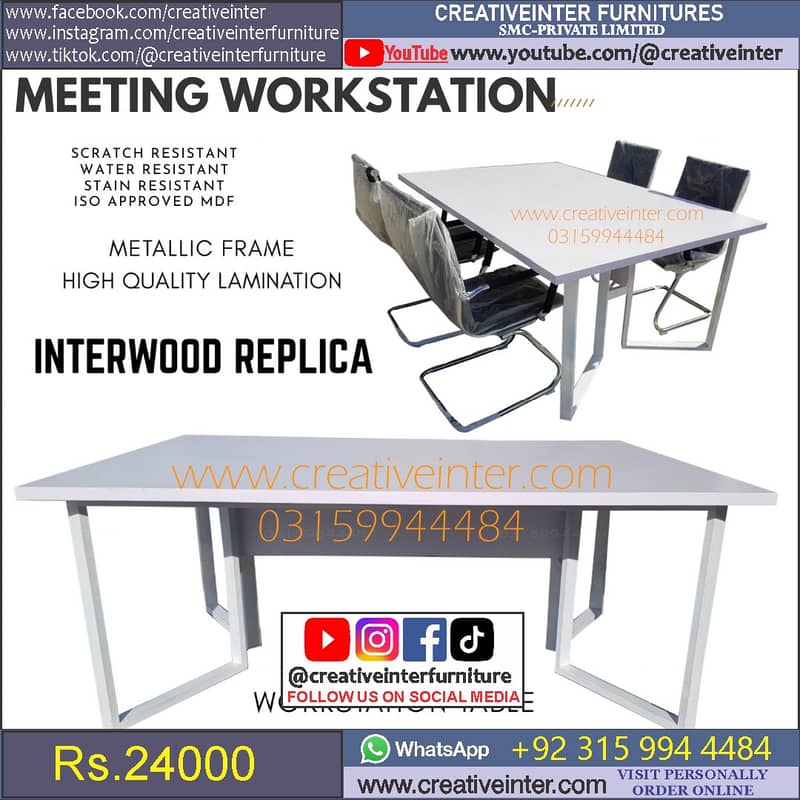 Office meeting table study desk sofa chair workstation computer 7