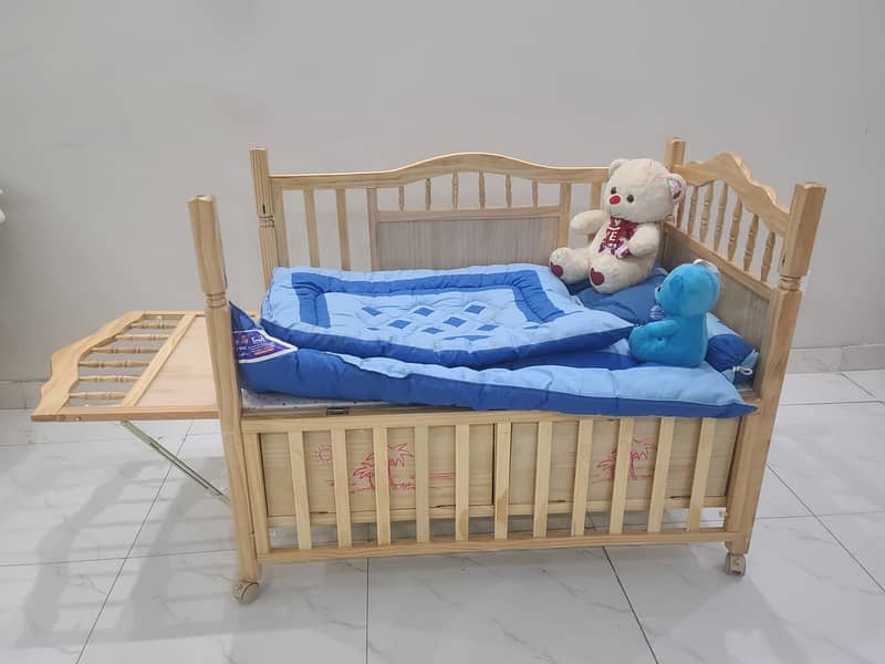 Multi-Function Wooden Baby Crib + FREE Baby Wooden Swing 10