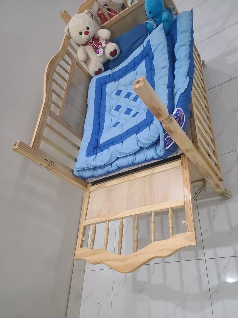 Multi-Function Wooden Baby Crib + FREE Baby Wooden Swing 12
