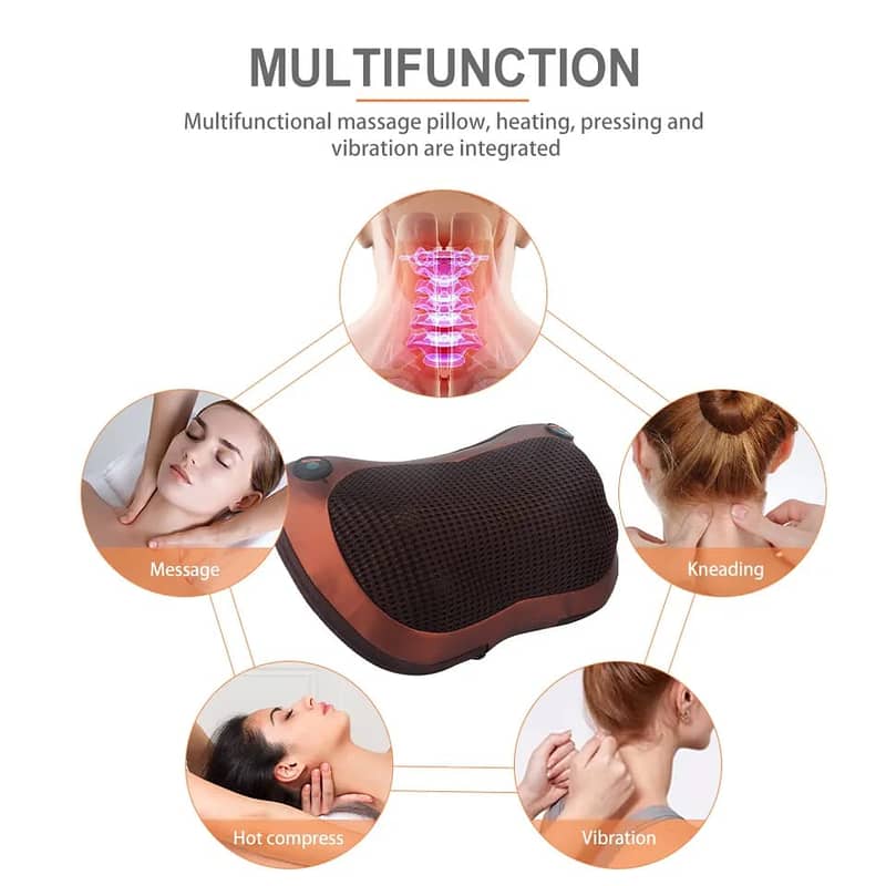 Electric Lumbar Neck Back Massage Pillow Massager 6
