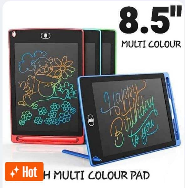 LCD Colourful Writing Drawing Tablet For Kids Writing Pad Tablets 5