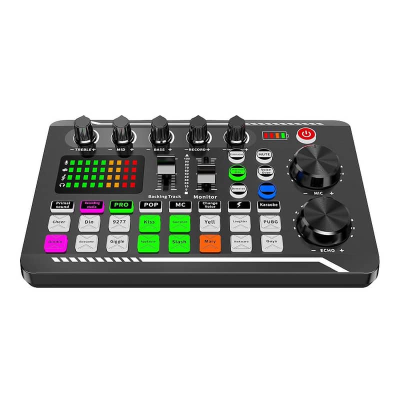 F998 Live Sound Card Audio Mixer Podcast 0