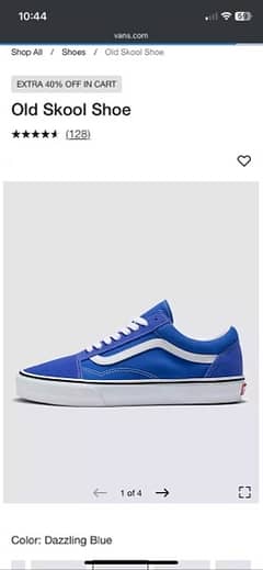 Vans Skate low blue colorway