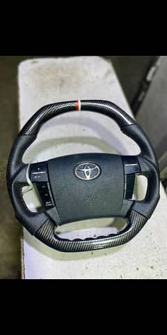 Mark x carbon fiber multimedia steering wheel