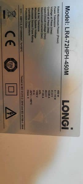 Longi 450 Watts Taier 1