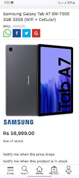 Samsung Galaxy A7 Model SM-T505 3