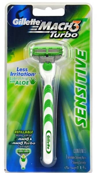 Gillette “Mach3”  Turbo Sensitive Razor.