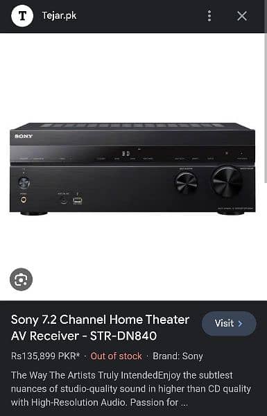 Sony STR-DN840 7.2 Channel 4K Home Theater Amplifier(Yamaha DENON JBL) 7