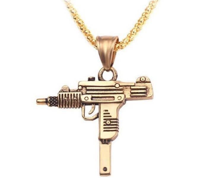 1 Pcs Alloy Silver plated Gun Design pendant For men 1